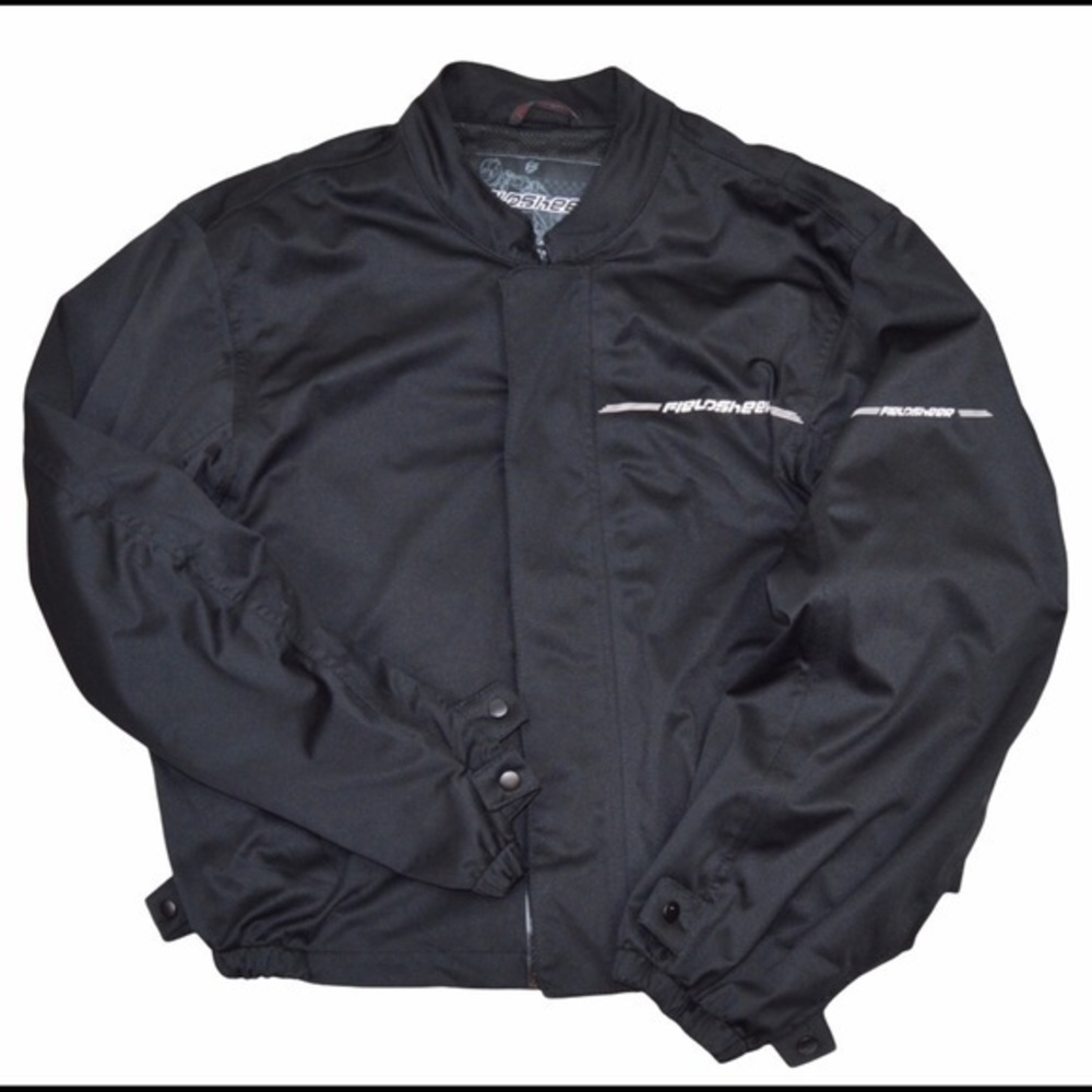 Fieldsheer Black‎ Mesh Lightweight Motorcycle Bomber Riding Jacket Small Unisex